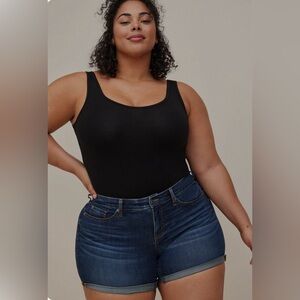 Torrid Plus Size - 5 Inch Super Soft Mid-Rise Denim Short, Size 16W